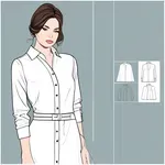 long-sleeved white dress shirt image